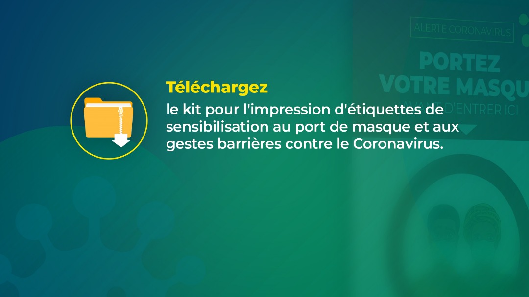 CORONAVIRUS - Kit pour impression d'étiquettes ou d'autocollants de sensibilisation