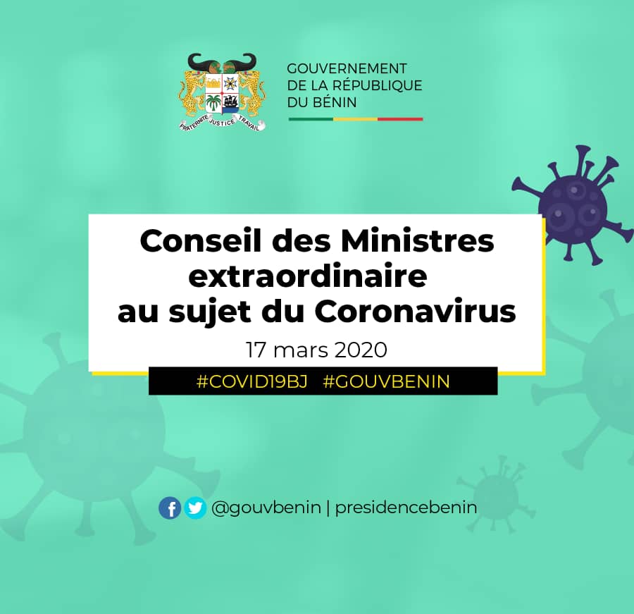 CORONAVIRUS - Les 11 mesures prises par le conseil extraordinaire des ministres au Bénin