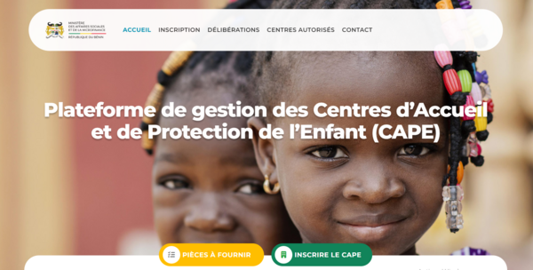 Renforcement du système de protection des enfants au Bénin : Le Gouvernement lance une plate-forme numérique de gestion des Centres d'accueil et de protection des enfants