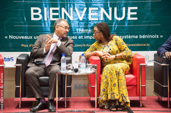 Cérémonie d'ouverture de la 4ème édition de l'IT Forum Bénin 2018 par Madame Aurélie Adam Soulé Zoumarou, ministre de l'Économie Numérique et de la Communication