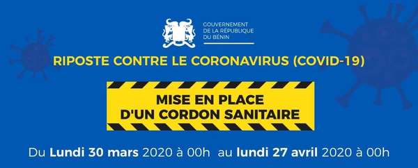 CORONAVIRUS - 15 communes au sein du cordon sanitaire pour la riposte contre le COVID-19 au Bénin
