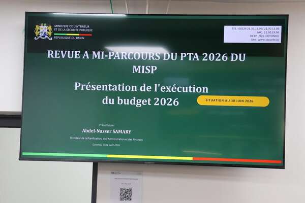 Exécution du PTA 2026 : Le Ministère de l'Intérieur et de la Sécurité publique évalue ses performances à mi-parcours