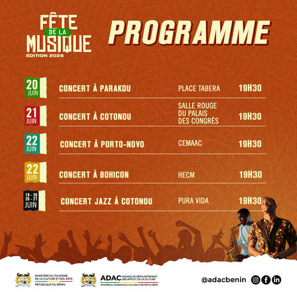 Le Gouvernement du Bénin annonce la Fête de la musique, Édition 2025