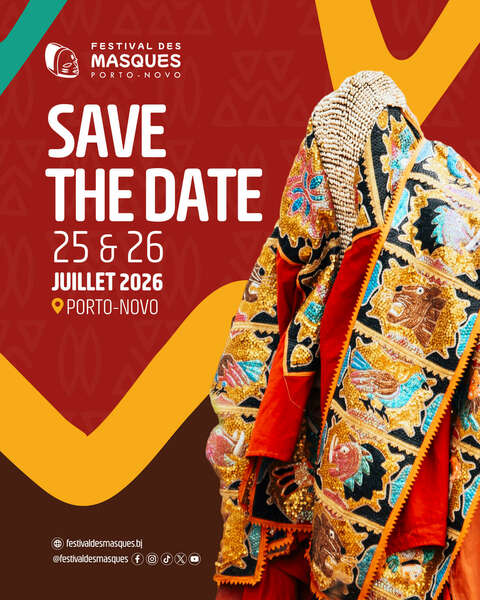 Porto-Novo donne rendez-vous au monde pour la nouvelle édition du Festival des Masques les 25 et 26 juillet 2026