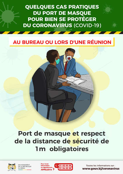 Cas pratique du port de masque au bureau ou durant une réunion