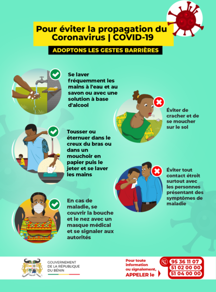 Adoptons des gestes barrières contre le coronavirus