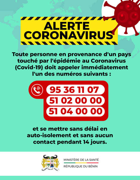 Alerte coronavirus - Contactez ces numéros pour signaler les personnes suspectes