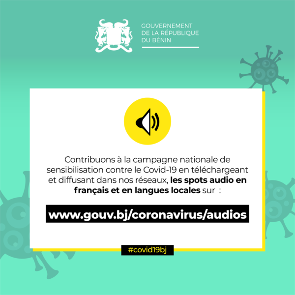 Téléchargez tous les spots audio de sensibilisation en Français et en langues nationales